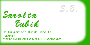 sarolta bubik business card